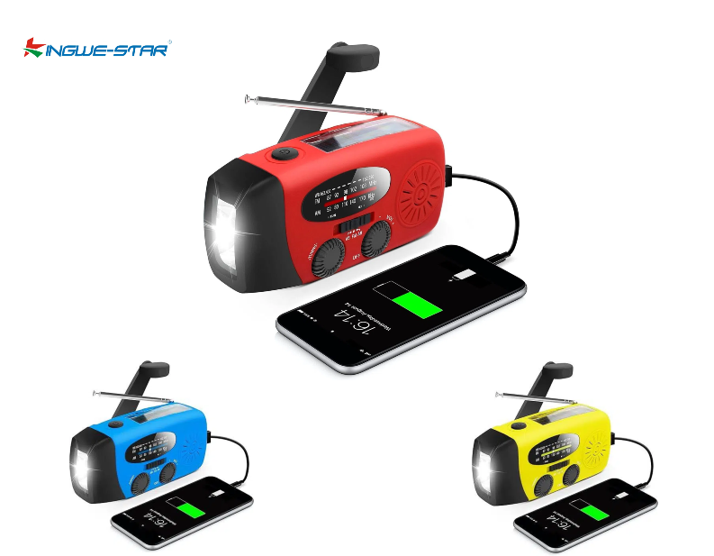 Emergency Hand Crank Radio with LED Flashlight